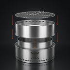 Ferro - Stainless Smokeless Fire Pit & Grill