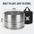 Ferro - Stainless Smokeless Fire Pit & Grill