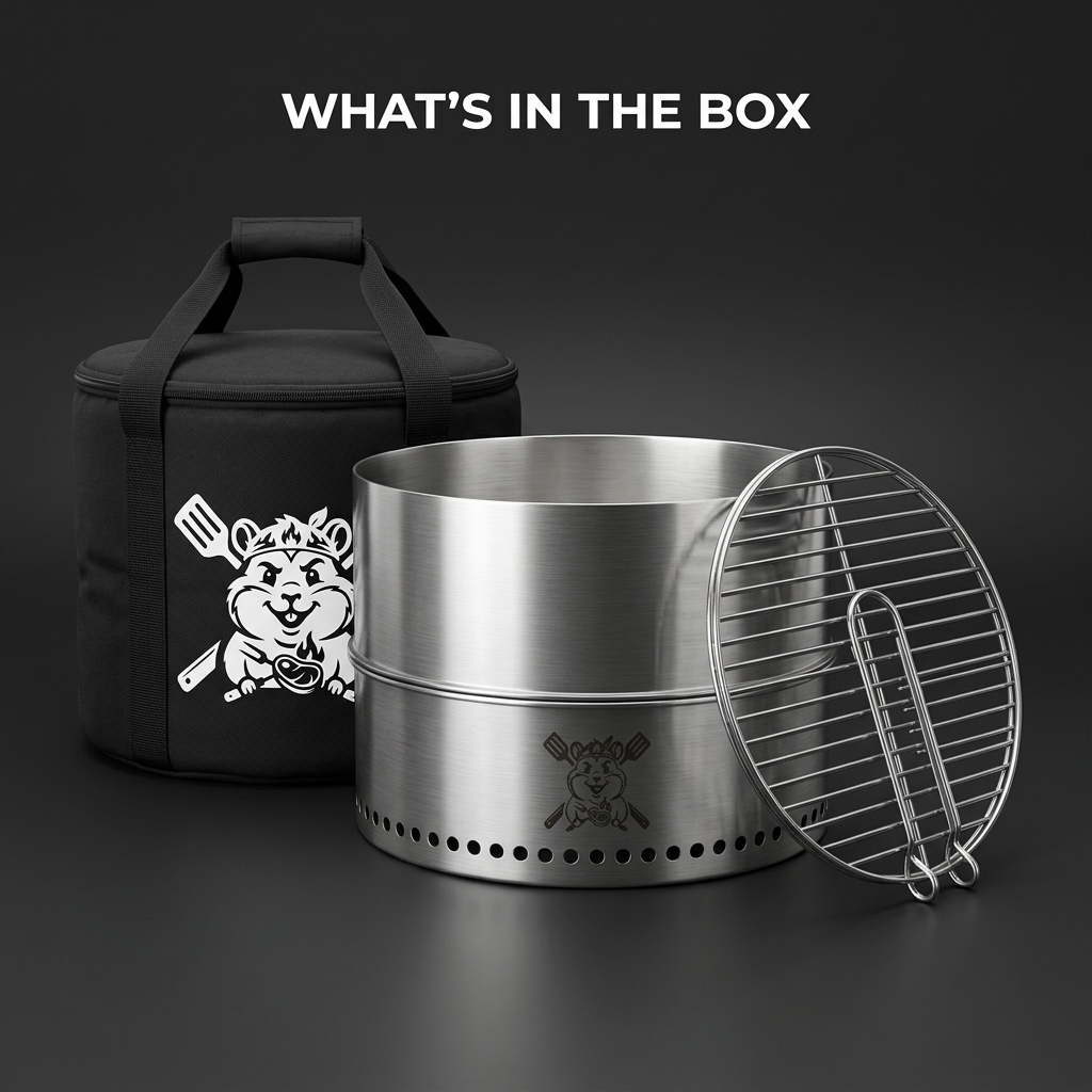 Ferro - Stainless Smokeless Fire Pit & Grill