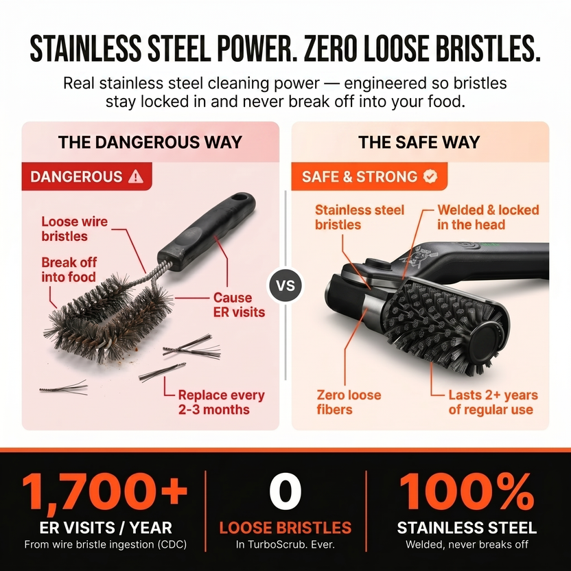 Why wire bristles are a hidden hazard